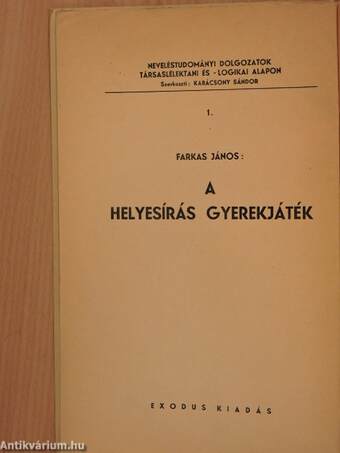 A helyesírás gyerekjáték