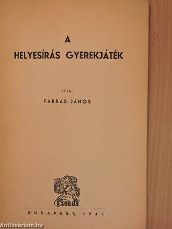 A helyesírás gyerekjáték