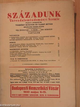 Századunk 1933. március