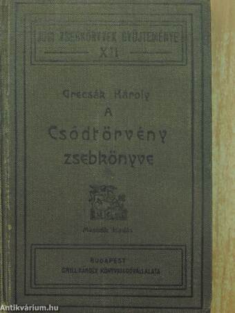 A csődtörvény zsebkönyve