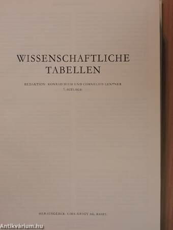 Wissenschaftliche Tabellen