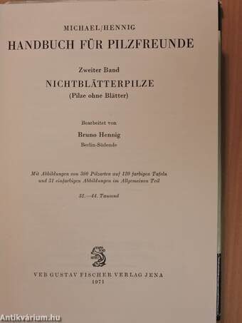 Handbuch für Pilzfreunde II.