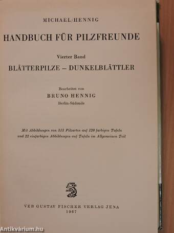 Handbuch für Pilzfreunde IV.