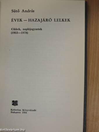 Évek - hazajáró lelkek