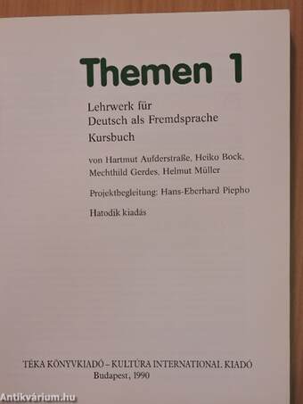 Themen 1 - Kursbuch/Arbeitsbuch