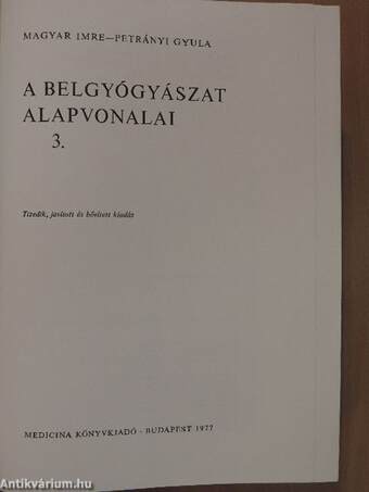 A belgyógyászat alapvonalai 3. (töredék)