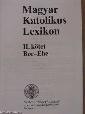 Magyar Katolikus Lexikon II. (töredék)