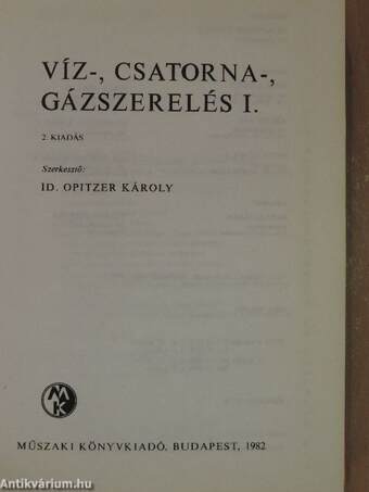 Víz-, csatorna-, gázszerelés I. (töredék)