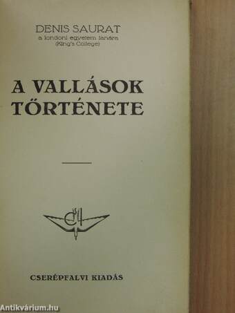 A vallások története