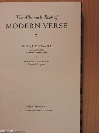 The Albemarle Book of Modern Verse 2.