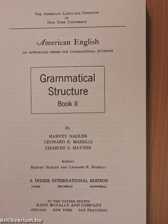 Grammatical Structure Book II.