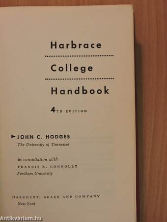 Harbrace College Handbook