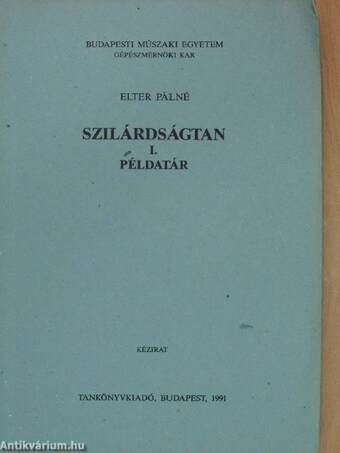 Szilárdságtan I. 