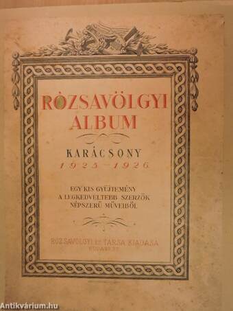 Rózsavölgyi album Karácsony 1925-1926.