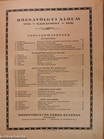 Rózsavölgyi album Karácsony 1925-1926.