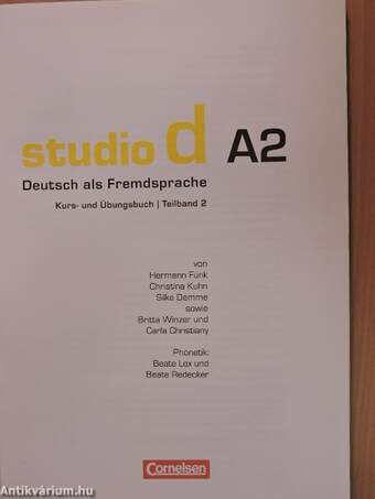 Studio d - Kurs- und Übungsbuch 2. - CD-vel