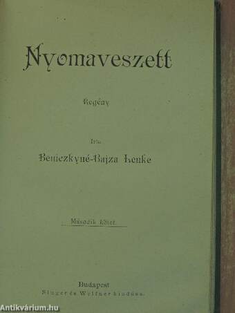 Nyomaveszett I-II.