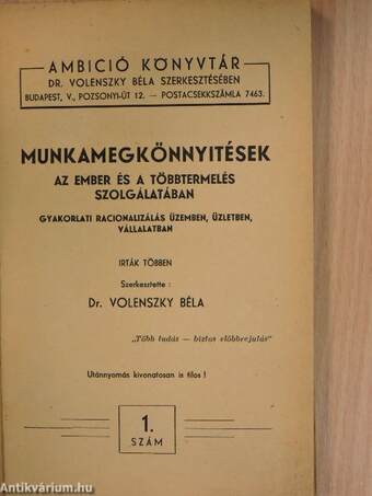 Munkamegkönnyitések