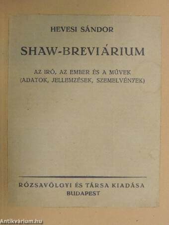 Shaw-breviárium