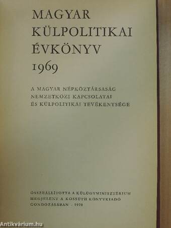 Magyar Külpolitikai Évkönyv 1969