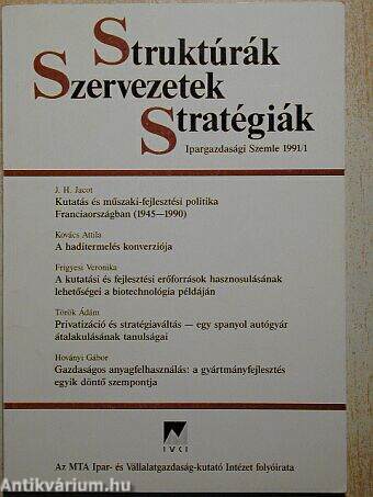 Struktúrák, Szervezetek, Stratégiák 1991/1.