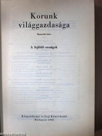 Korunk világgazdasága III.