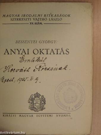 Anyai oktatás