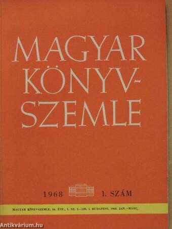 Magyar Könyvszemle 1968. január-március