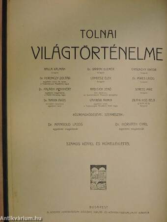 Tolnai Világtörténelme - A legujabb kor II. (töredék)