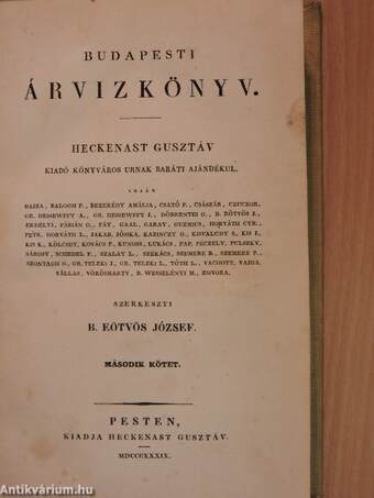 Budapesti árvizkönyv II.