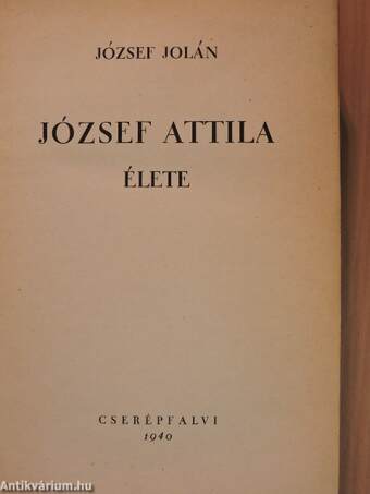 József Attila élete