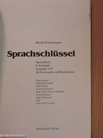 Bendel-Klostermann Sprachschlüssel 8.