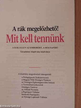 A rák megelőzhető! Mit kell tennünk!?