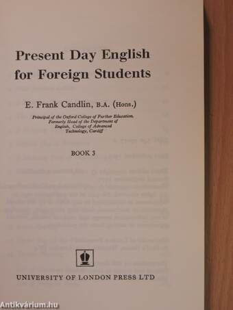 Present Day English for Foreign Students Book 3.