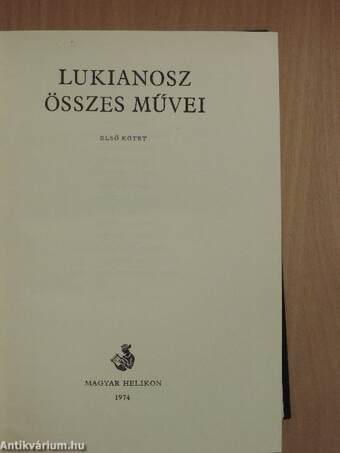 Lukianosz összes művei I-II.