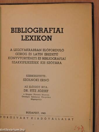 Bibliografiai Lexikon