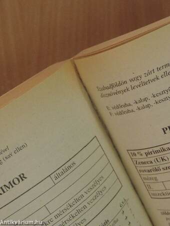 Növényvédő szerek, termésnövelő anyagok 1995. I-II.