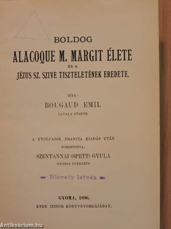 Boldog Alacoque M. Margit élete