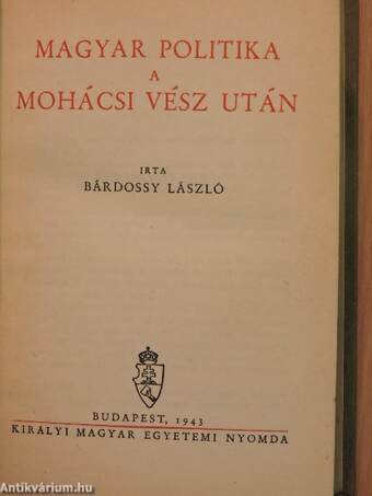 Magyar politika a Mohácsi vész után