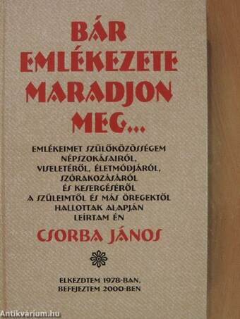 Bár emlékezete maradjon meg... - CD-vel