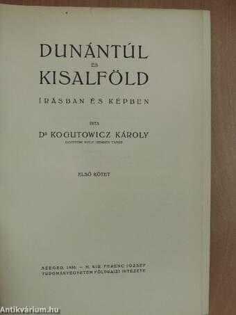 Dunántúl és Kisalföld I.