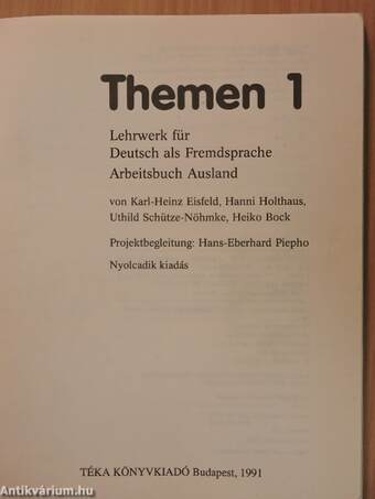 Themen 1 - Arbeitsbuch