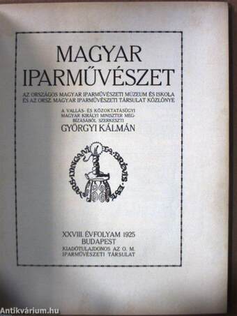 Magyar Iparművészet 1925/1-10.