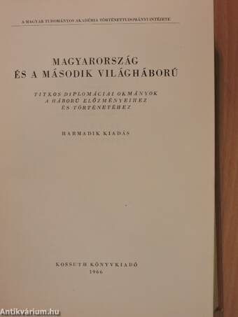 Magyarország és a második világháború