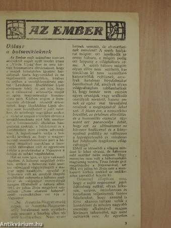 Az Ember 1918. december 31.