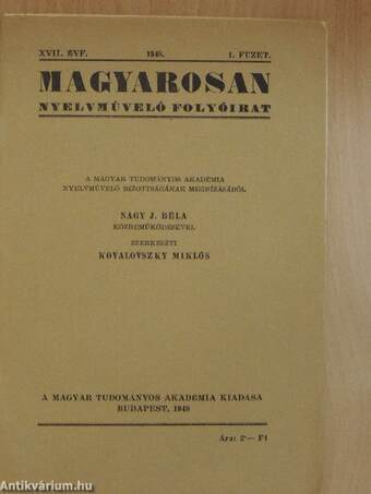 Magyarosan 1948/1-3.