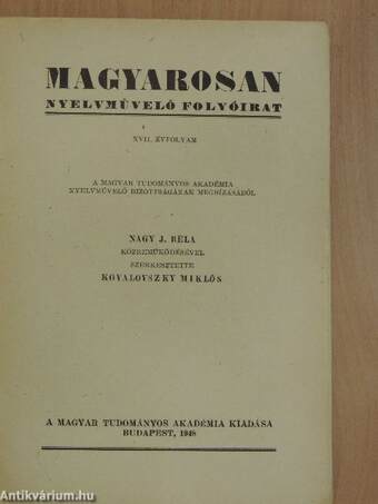 Magyarosan 1948/1-3.