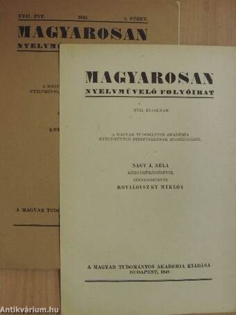 Magyarosan 1948/1-3.