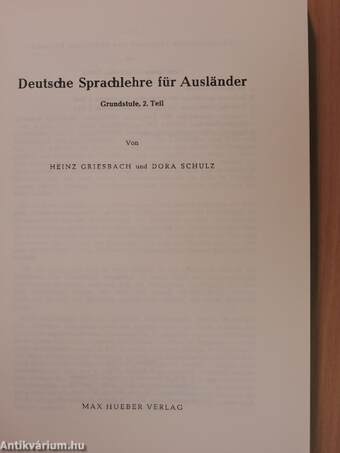 Deutsche Sprachlehre für Ausländer - Grundstufe 2.