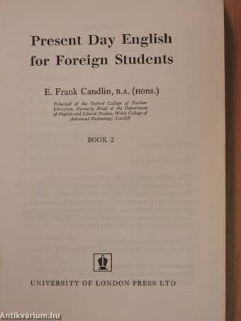 Present Day English for Foreign Students Book 2.